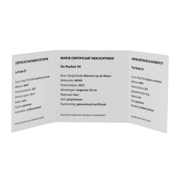 Tim und Struppi Mondrakete Skulptur 30 cm | Tintinimaginatio 2025